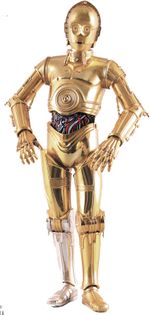 El robot C3PO de Star Wars